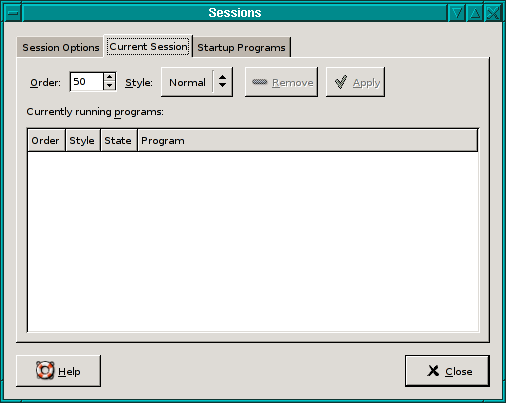 Figure 4 : gnome-session-properties